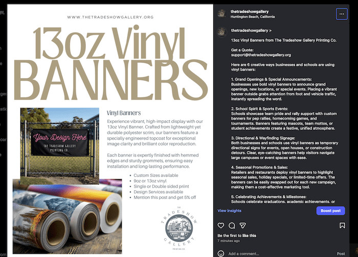 Here are 6 creative ways businesses and schools are using vinyl banners: